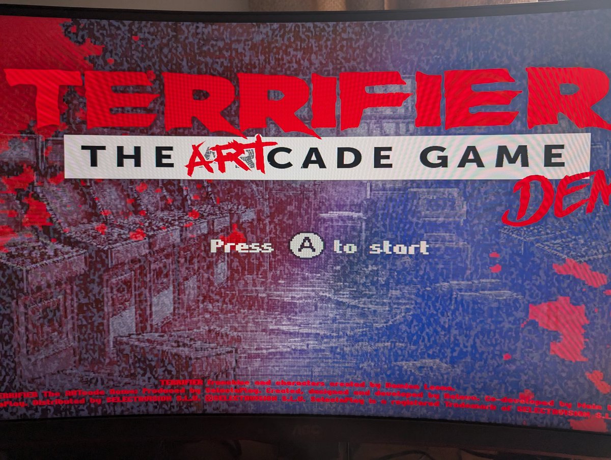 Terrifier The ARTcade Game demo is available on Steam and I'm assuming other platforms, Spookems! Go play! 🖤