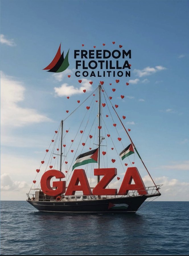 duranconos🍉 (@gabryel49315699) on Twitter photo <a href="/SuppressedNws/">Suppressed News.</a> The Freedom Flotilla is a messenger of the values and principles of humanity in a world that has lost its moral compass, it is a symbol of solidarity with the oppressed and defenseless. <a href="/SuppressedNws/">Suppressed News.</a> The Freedom Flotilla is a messenger of the values and principles of humanity in a world that has lost its moral compass, it is a symbol of solidarity with the oppressed and defenseless.