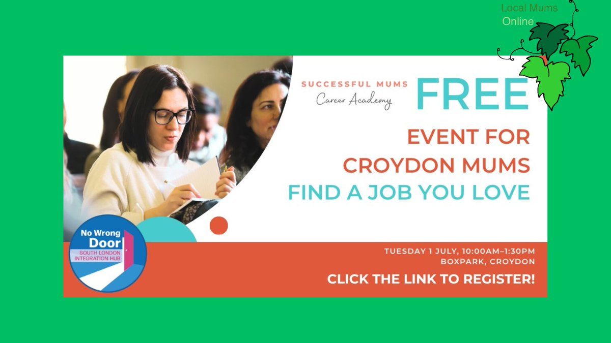 Wallington Mums (@wallingtonmums) on Twitter photo Returning to work? Looking for a flexible job? <a href="/successfulmum/">Successful Mums Career Academy</a> s Career Academy invites us to a free, friendly, informal event for #localmums 1/7/25 @BOXPARK #Croydon with #familyfriendly employers who are hiring. More details and to book your FREE place 👉tinyurl.com/3kdunkmp Returning to work? Looking for a flexible job? <a href="/successfulmum/">Successful Mums Career Academy</a> s Career Academy invites us to a free, friendly, informal event for #localmums 1/7/25 @BOXPARK #Croydon with #familyfriendly employers who are hiring. More details and to book your FREE place 👉tinyurl.com/3kdunkmp