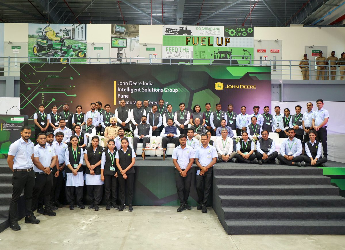 🔸CM Devendra Fadnavis inaugurated 'The John Deere Intelligent Solutions Group (ISG factory)' in Sanaswadi, Pune. A cutting-edge manufacturing facility dedicated to advancing innovative solutions in the agricultural sector.
🔸मुख्यमंत्री देवेंद्र फडणवीस यांनी सणसवाडी, पुणे येथील