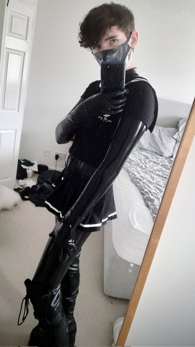 is anybody looking to adopt a bratty latex catboy