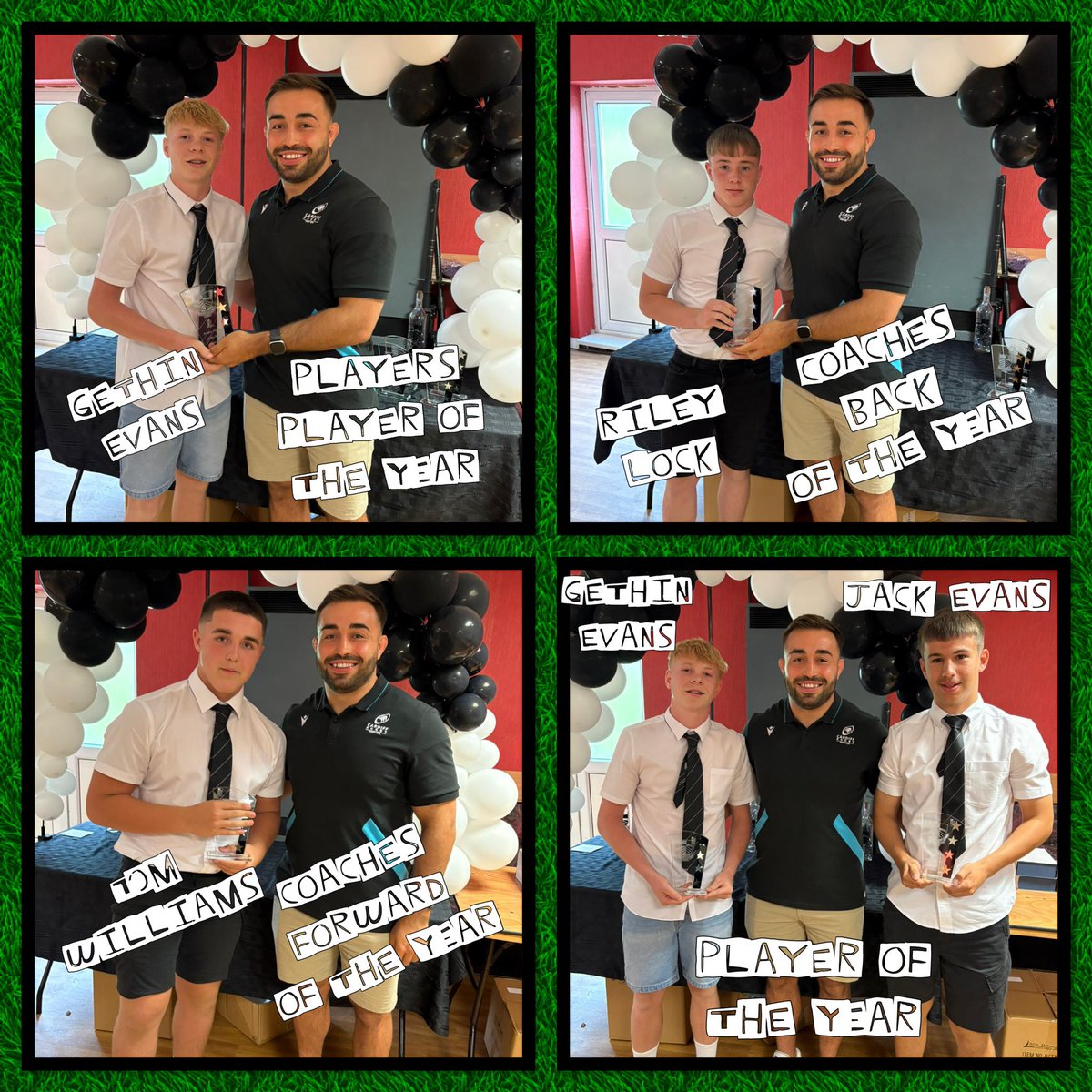 Fantastic day/night at our presentation yesterday. It capped a very good season for the boys which seen them develop and progress even further. Look forward to next season at under 16s and our last season at junior rugby. 
Well done to all players on their individual awards  👏