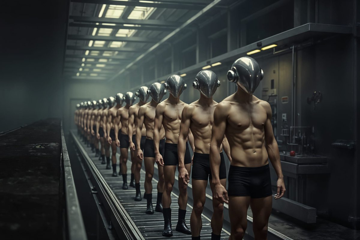 ConveyorAI's tweet photo. #gayaiart #gayfetish #gaytransformation #gayscifi #droneslave https://t.co/hDd7uXNOGb