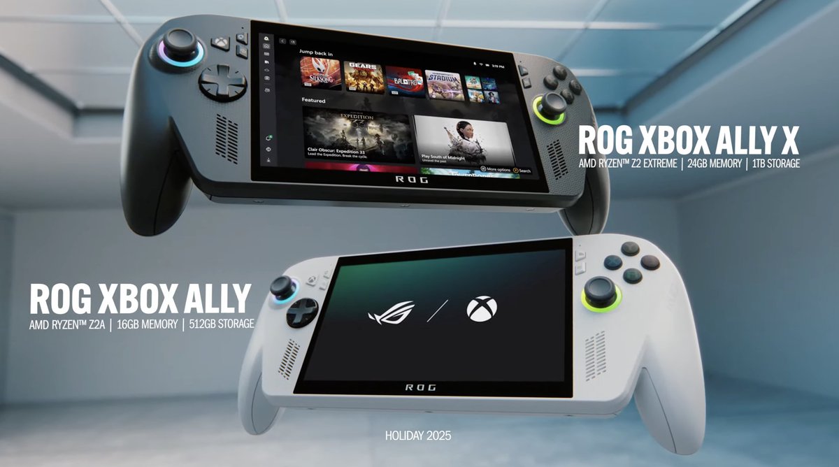 The official ROG Xbox Ally handhelds 👀