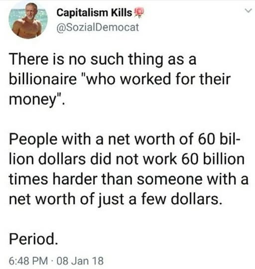 NowRbe's tweet photo. #billionaire #billionaires #superrich #supergreedy #greedy #greed #lazy #exploitive #capitalismkills https://t.co/Rteq4Kqdxt