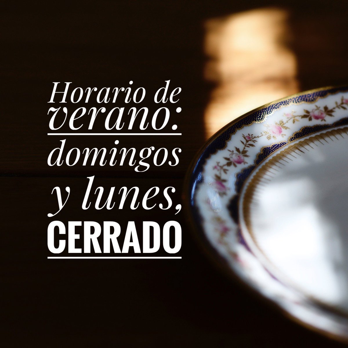 📌Por motivos de organización, del 15 de junio al 14 de septiembre,   GastroLAVA permanecerá cerrado los domingos y los lunes. 📌

Seguiremos encantados de atenderles, de martes a sábado, desde las 12:30 h.

#GastroLAVA  #valladolid