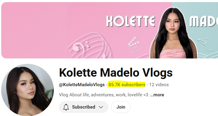 𝑨𝑱🫦 (@_damnfine) on Twitter photo Guys, konti na lang! Let’s unlock <a href="/kolettemadelo/">Nyckolette Madelo</a> Silver Play Button on YouTube!!
Tuloy-tuloy lang ang suporta — like, share, at subscribe na kayo kung di pa!
Malapit na nating maabot ang 100K subscribers! Let’s go, Moonies!
#KoletteMadelo #TeamKolette #Jarlette Guys, konti na lang! Let’s unlock <a href="/kolettemadelo/">Nyckolette Madelo</a> Silver Play Button on YouTube!!
Tuloy-tuloy lang ang suporta — like, share, at subscribe na kayo kung di pa!
Malapit na nating maabot ang 100K subscribers! Let’s go, Moonies!
#KoletteMadelo #TeamKolette #Jarlette