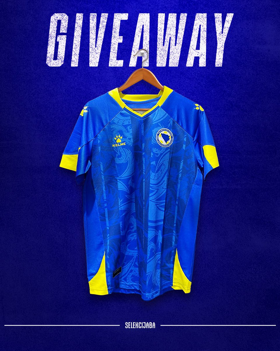 🚨🇧🇦 GIVEAWAY TIME! 🇧🇦🚨

We’re giving away an official BOSNIAN NATIONAL TEAM JERSEY! 🔥

To enter:
1️⃣ FOLLOW <a href="/SelekcijaBa/">Selekcija</a> 
2️⃣ LIKE 
3️⃣ RETWEET

Winner announced 🎯 JUNE 15th
GOOD LUCK! 🍀

#BiH #Zmajevi #Giveaway #Bosnia
