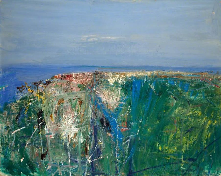 We have a digital exhibition celebrating #spring &amp; #summer from our collection. The sunny 'Summer Grasses and Barley on the Clifftop' by Joan Eardley is included which just makes us want to take to the cliffs. For full exhibition: ow.ly/7chC50EAAbu #artist #Scotland