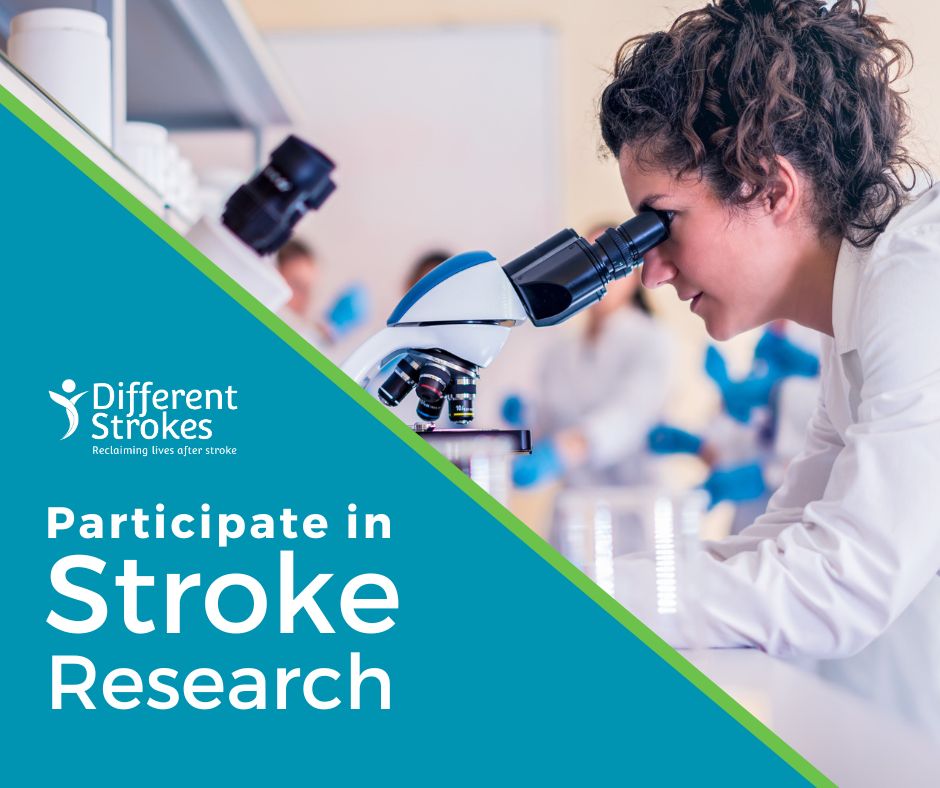 TAKE PART IN RESEARCH!

Taking part in stroke-related research can be a great way of using your own experiences to help improve the quality of life for people affected by stroke. Some studies are looking for volunteers.

For more information visit:

buff.ly/t6f78Tk