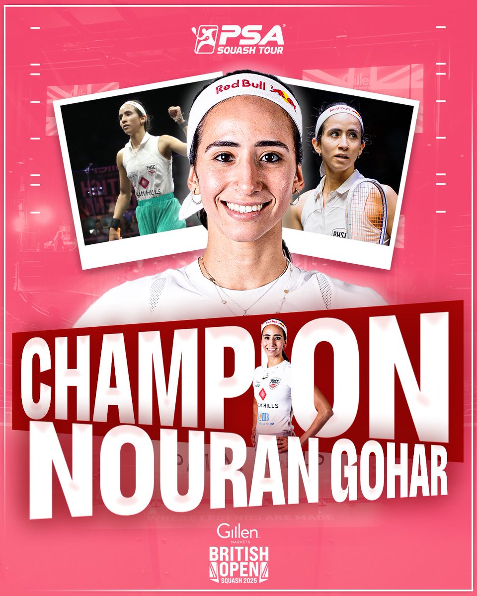 🔙2⃣🔙 🇬🇧🏆🏆

<a href="/NouranGohar/">Nouran Gohar</a> retains her British Open crown! 👑

Result: Women's Final  

🇪🇬 [1] Nouran Gohar beats [2] Nour ElSherbini 🇪🇬
3-2: 9-11, 12-10, 7-11, 13-11, 11-4 (79m)  

✍️tinyurl.com/536bmuvw

#BritOpen25 #WhereLegendsAreMade