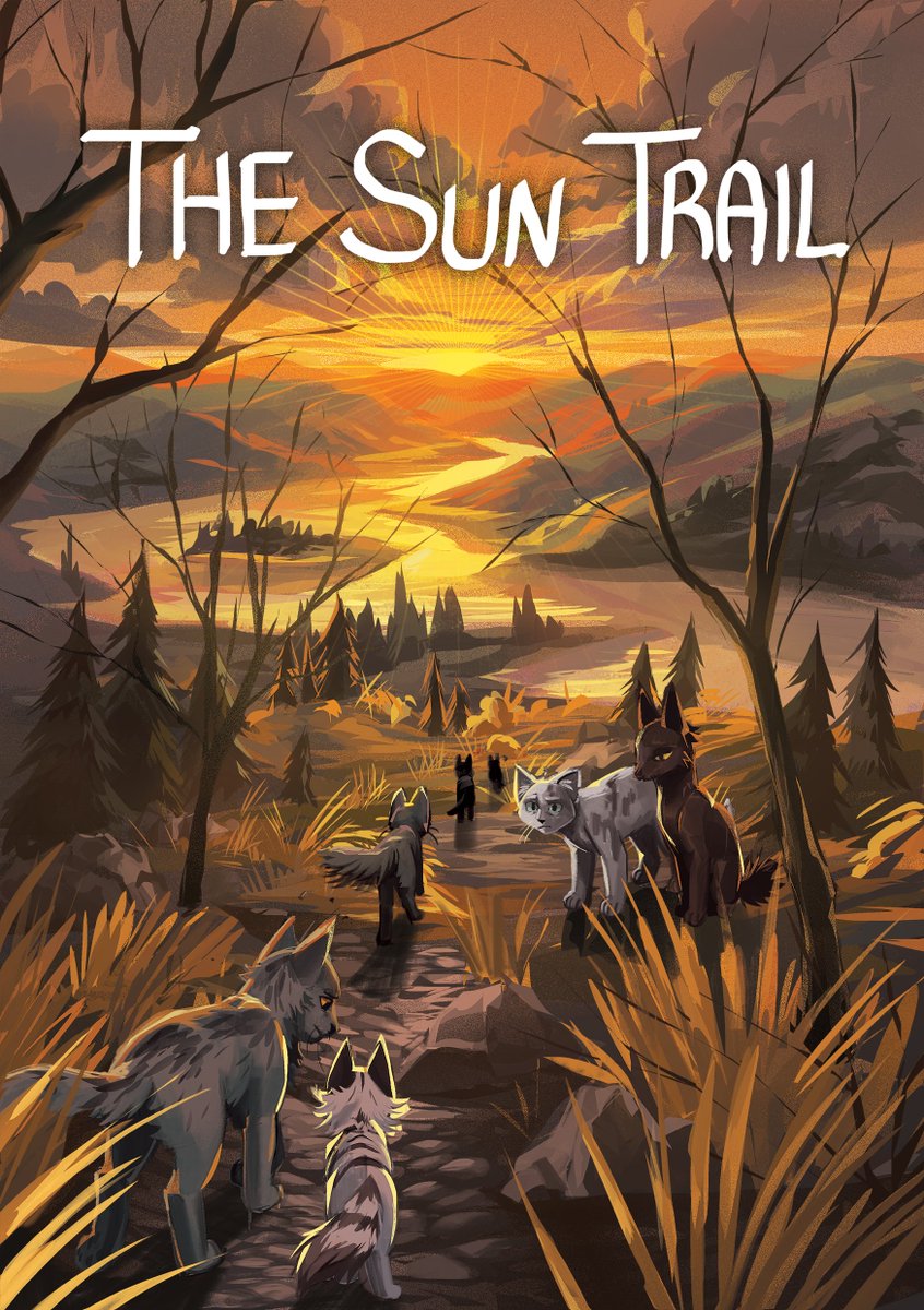 My zine cover for the sun trail! Did two versions of this one too