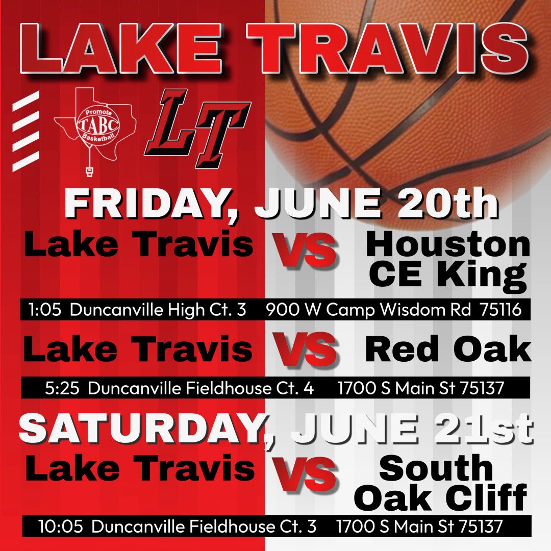 TABC Showcase Schedule!