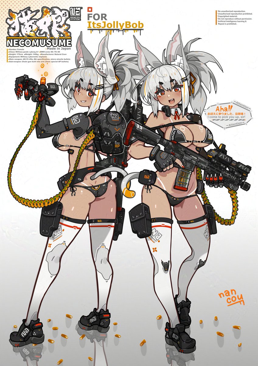 猫娘A＆B👙🐈
「お迎えに参りました、だんな様」
FOR(<a href="/ItsJollyBob1/">ItsJollyBob</a>) 
 #commission