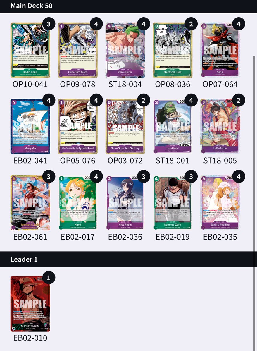 Finished in Top 8 at the Rome Regional after a 9-1 run in Swiss with Luffy GP. It’s been two crazy days, and I’m really happy with the result… Serial ACE was one of the goals I was missing 😁”
Thanks to all the broski for testing and for these days.. see u in Amsterdam 🤡

Swiss