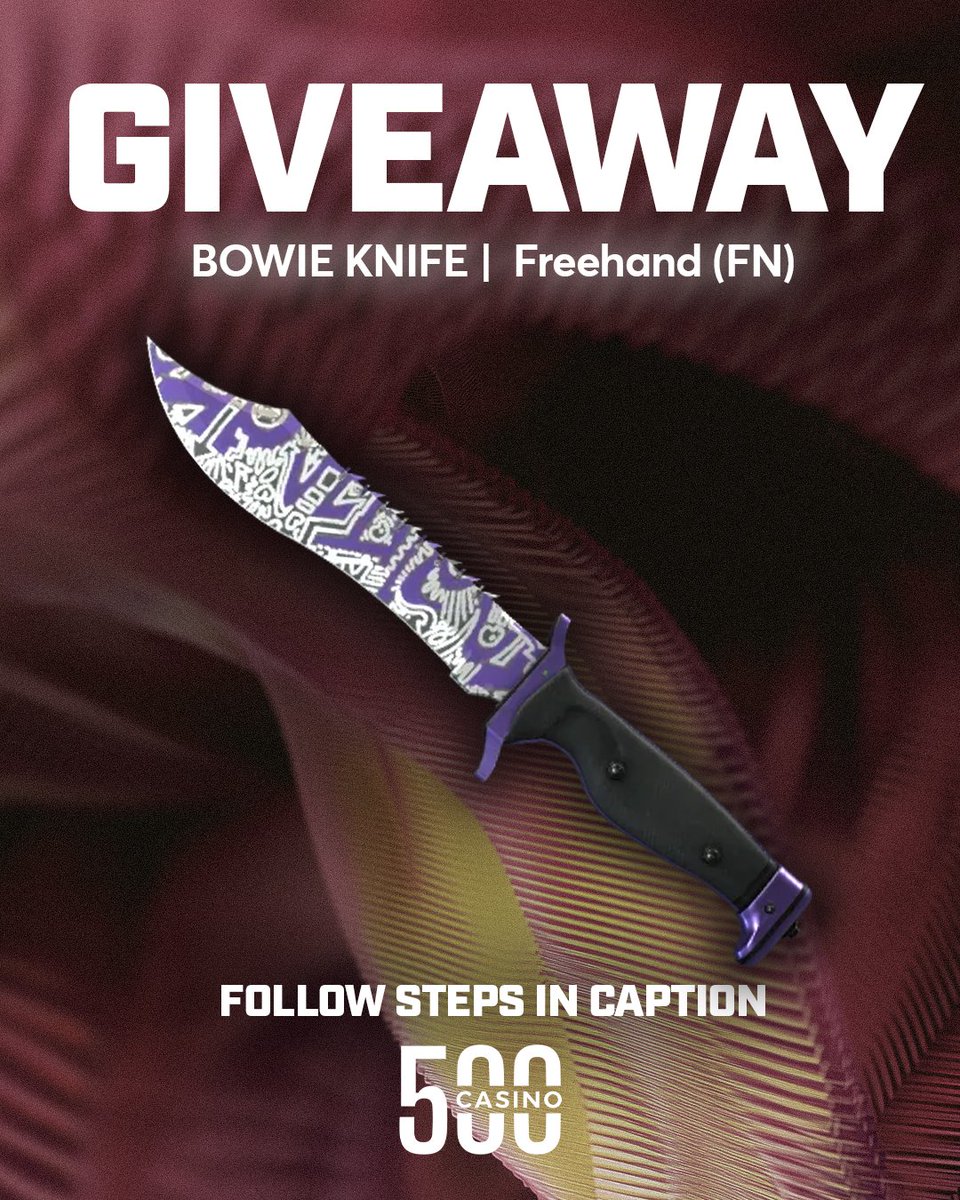 Emil Christensen (@real_heaton) on Twitter photo SUMMERTIME IS HERE! ☀️ Perfect time for another monthly GIVEAWAY together with <a href="/500Casino/">500 Casino</a>! 🚨
Prize is this beautiful:
⭐️ Bowie Knife | Freehand (FN)!
Follow these steps to participate:
1. Follow <a href="/Real_HeatoN/">Emil Christensen</a> & <a href="/500Casino/">500 Casino</a>
2. Repost this post & tag 3 friends in the SUMMERTIME IS HERE! ☀️ Perfect time for another monthly GIVEAWAY together with <a href="/500Casino/">500 Casino</a>! 🚨
Prize is this beautiful:
⭐️ Bowie Knife | Freehand (FN)!
Follow these steps to participate:
1. Follow <a href="/Real_HeatoN/">Emil Christensen</a> & <a href="/500Casino/">500 Casino</a>
2. Repost this post & tag 3 friends in the