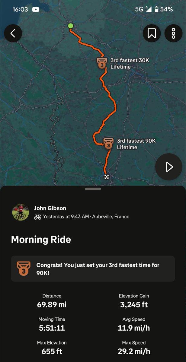 CONGRATULATIONS JOHN. 
LONDON🇬🇧🚲 TO PARIS🚲🇨🇵 COMPLETED🥇🏆, 
What an outstanding achievement mate 👏  everyone at the academy is super proud of you. ❤️💙