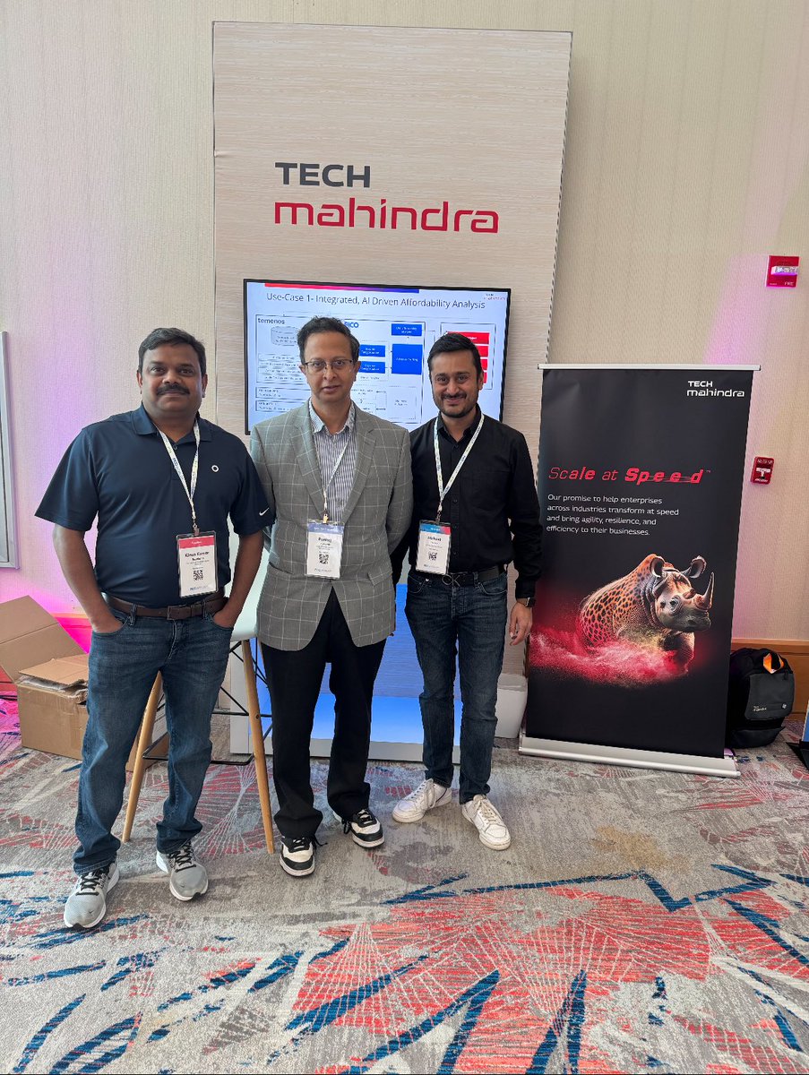 tech_mahindra's tweet image. Innovation in action at #FICOWorld25!

@Tech_Mahindra showcased its next-gen services and offerings around how #ResponsibleAl and #CoreModernization are reshaping the #BFSI landscape.

🎙️Breakout Session: From Hype to Impact
Pankaj Kulkarni shared how #GenAl is driving real…