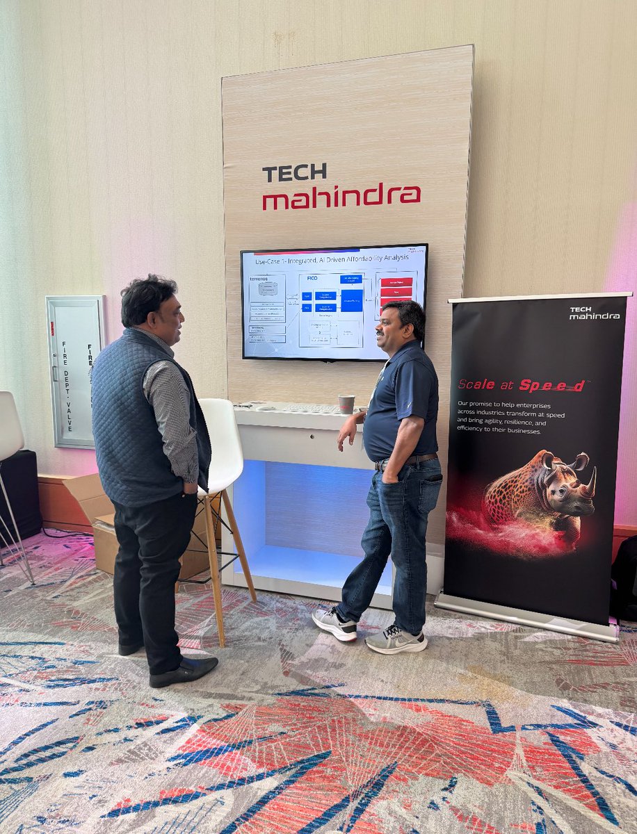 tech_mahindra's tweet image. Innovation in action at #FICOWorld25!

@Tech_Mahindra showcased its next-gen services and offerings around how #ResponsibleAl and #CoreModernization are reshaping the #BFSI landscape.

🎙️Breakout Session: From Hype to Impact
Pankaj Kulkarni shared how #GenAl is driving real…