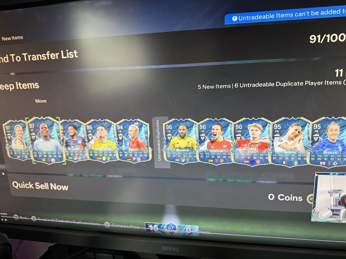 RTG 90-0🔥

Team is so fun to use, it’s so much better than my main account it’s crazy😂

Rewards absolutely ass again😫

After seeing a 97 walkout first, I was hoping for someone better than shaw😂

#FC25