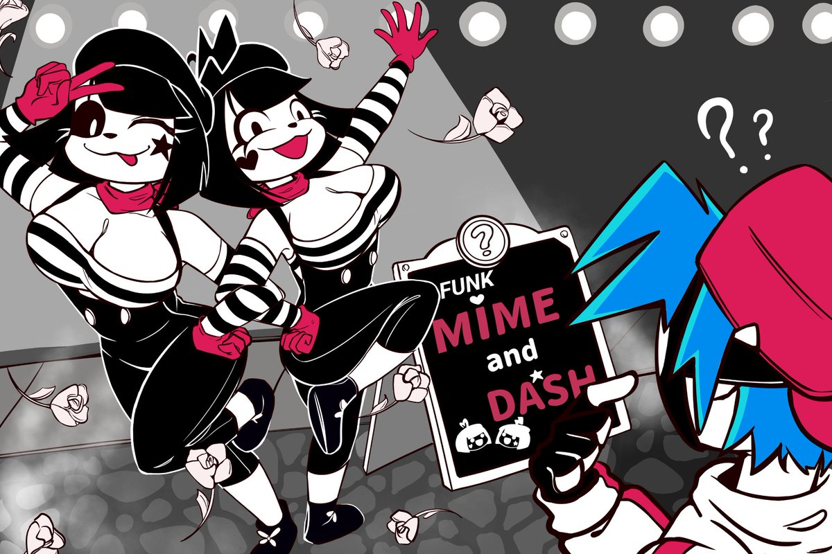 Portada del mod de <a href="/RedBlack_Master/">•.‧⛤𝔗𝔥𝔢 ℜ𝔢𝔡𝔅𝔩𝔞𝔠𝔨⛤‧.•</a> Funk Mime and Dash

#fnfmod #fridaynightfunkin #mod #art #Portada #mimeanddash #bonbon #chuchu #boyfriend #bf #fanart