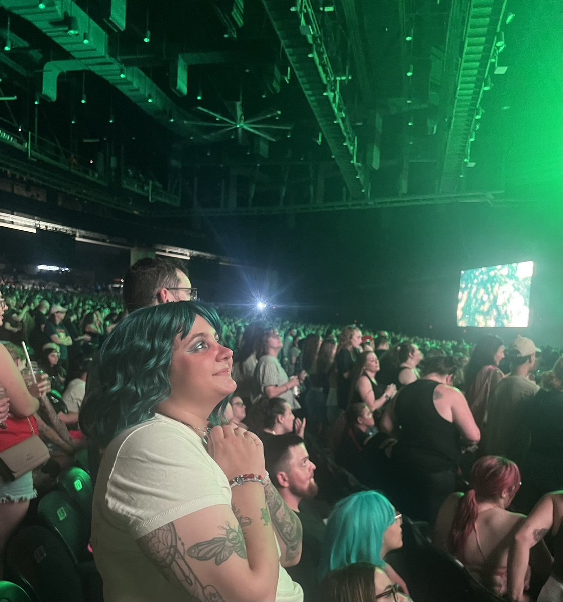 friend took a picture of me looking at halsey, im literally in love