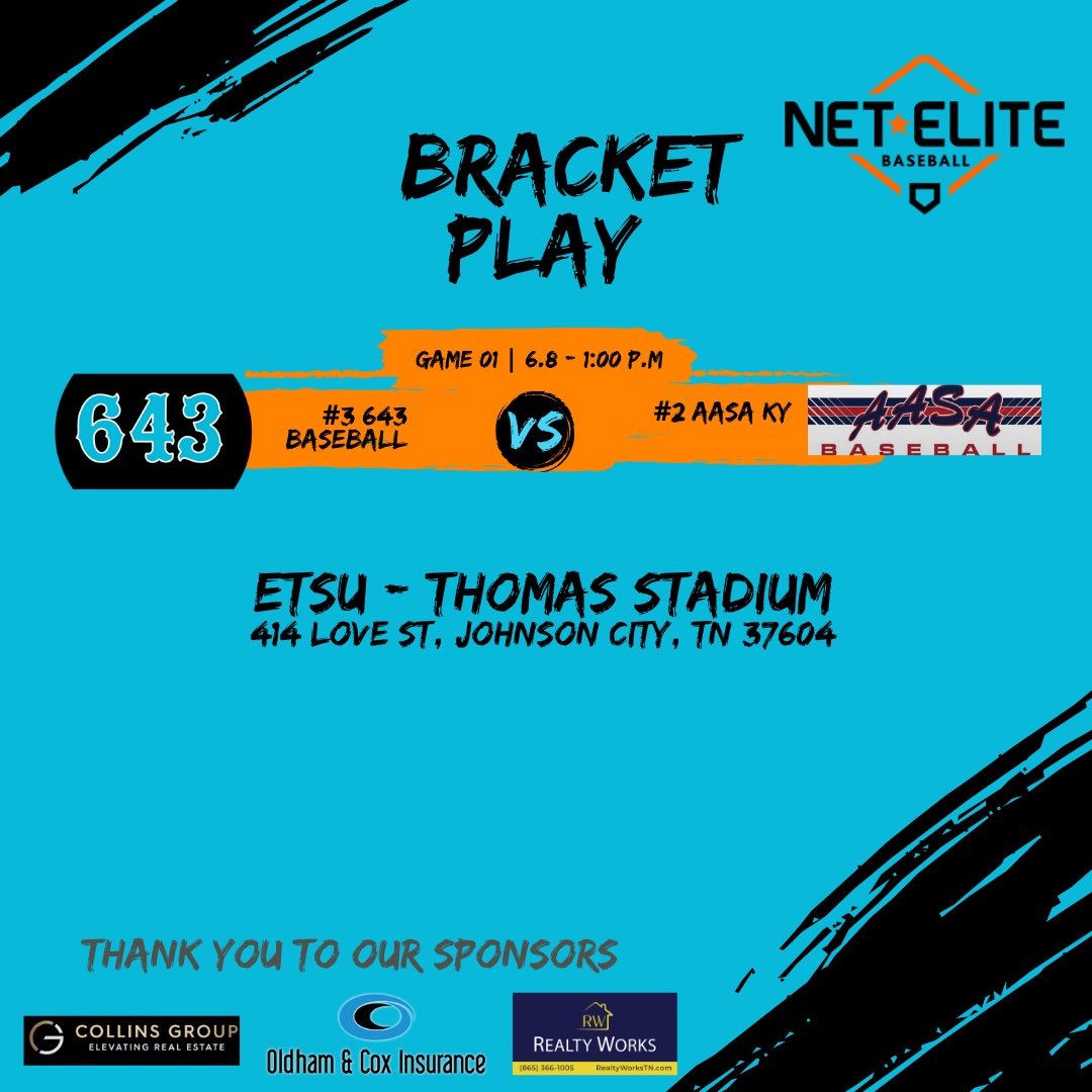 Let’s Goooo! 

<a href="/643TN/">643 Baseball</a> vs AASA KY 1:00pm at Thomas Stadium!
<a href="/ETSU_Baseball/">ETSU Baseball</a> <a href="/ETSUBSB_PD/">ETSU Baseball Player Development & Analytics</a> <a href="/netelitebasebal/">NET Elite Baseball</a>