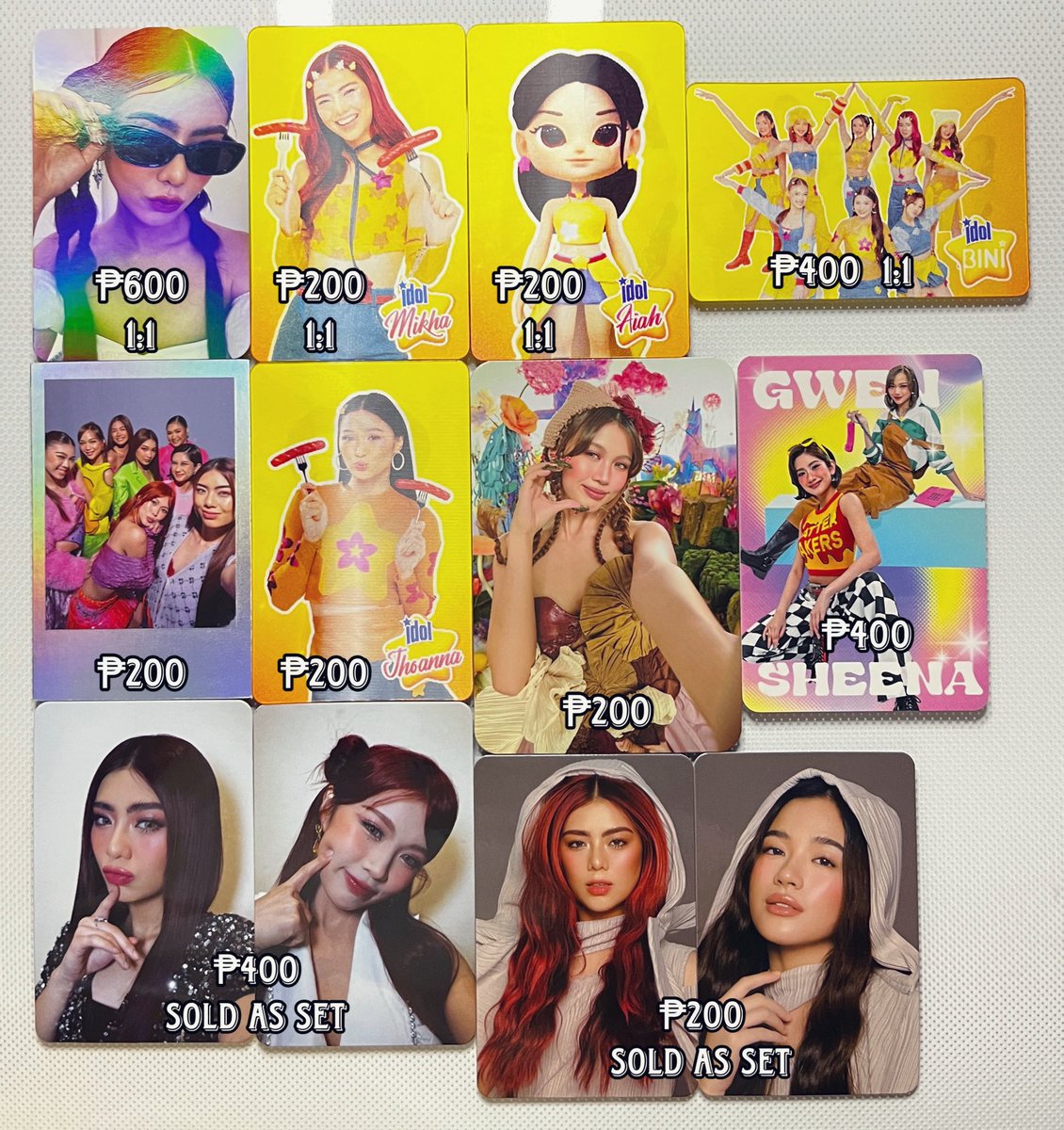 🎀𓂃 wts lfb ph ᵕ̈

🌷. . . bini official photocards

— price + pf + lsf
— PAYO | onhand

dm or reply “mine” for orders! 🩷

🏷️ bini blooms grand biniverse gbv 888 rare limited cdo idol hotdog baobab hambebe sterling aiah mikha maloi colet gwen sheena jhoanna stacey ot8 wtb pc