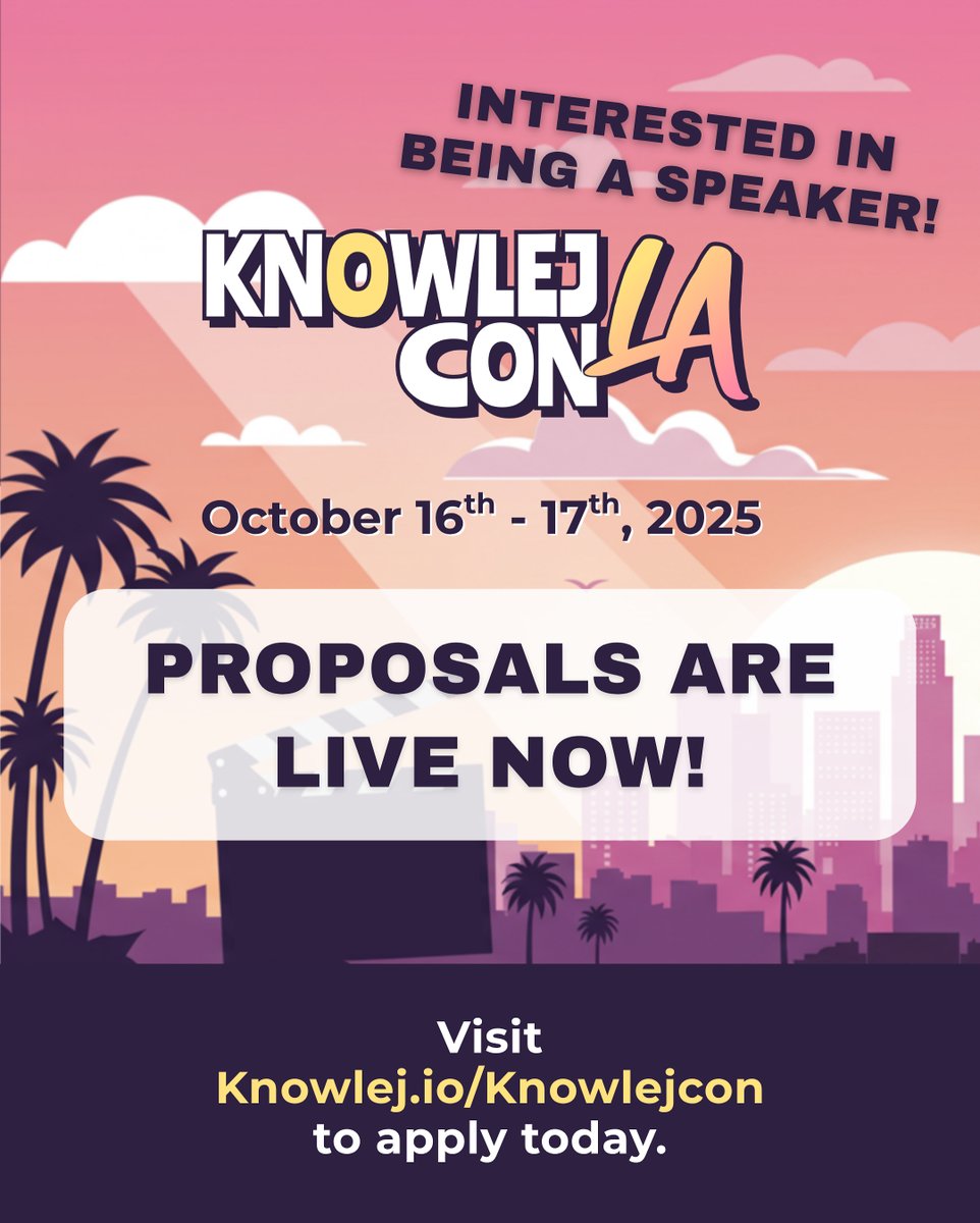 🎤 Speaker proposals are LIVE — and we’re calling all changemakers!
Do YOU have a session that can transform engagement in education?
Now’s the time to submit → knowlej.io/knowlejcon
#KGLA25 #KnowlejConLA #CallForSpeakers #KnowlejNation