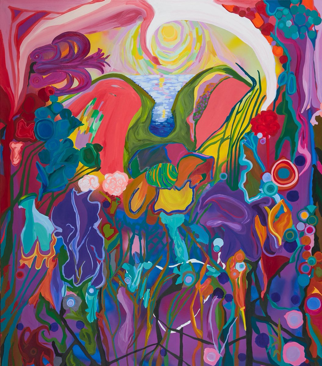 Özlem #Thompson (@ozlemsorluthompson) •The Flower Garden• #WomensArt #ArtByWomen #WomenArtists