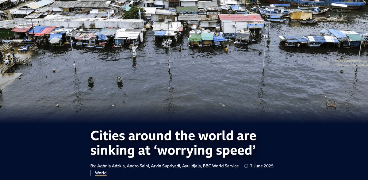 Manoochehr Shirzaei (@shirzaei) on Twitter photo *** Media Coverage ***
I have the opportunity to contribute to this <a href="/BBCWorld/">BBC News (World)</a> article on #coastal #sinking cities, along with several other experts. Very informative with eye-opening illustrations!
<a href="/EOI_lab/">Earth Observation & Innovation @VT</a> <a href="/HIRSlab/">Hydrologic Innovation & Remote Sensing @VT</a> <a href="/VT_Science/">Virginia Tech Science</a> <a href="/UNUINWEH/">UN University-INWEH</a>
link: bbc.com/news/resources… *** Media Coverage ***
I have the opportunity to contribute to this <a href="/BBCWorld/">BBC News (World)</a> article on #coastal #sinking cities, along with several other experts. Very informative with eye-opening illustrations!
<a href="/EOI_lab/">Earth Observation & Innovation @VT</a> <a href="/HIRSlab/">Hydrologic Innovation & Remote Sensing @VT</a> <a href="/VT_Science/">Virginia Tech Science</a> <a href="/UNUINWEH/">UN University-INWEH</a>
link: bbc.com/news/resources…