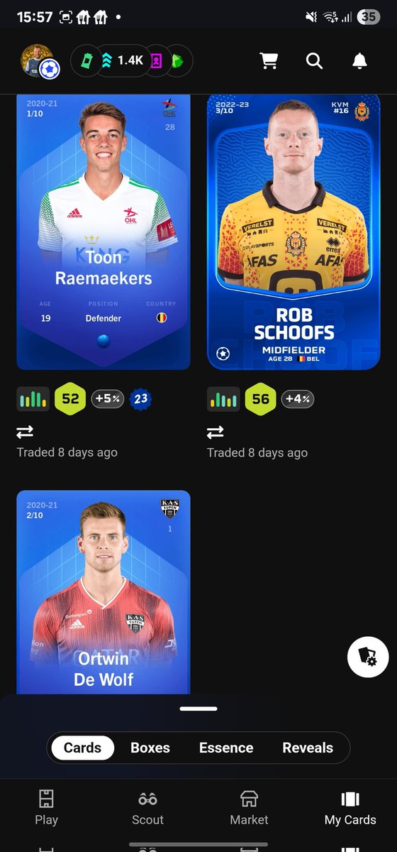 Inspired by <a href="/Azzymac2/">Azzymac</a> altering his gallery, I've done some reshaping myself! Mainly focusing on challenger super rare 🥶 and u23 rare! Anyone got any recommendations for undervalued challenger players asking for a mate? 🤣 #sorare