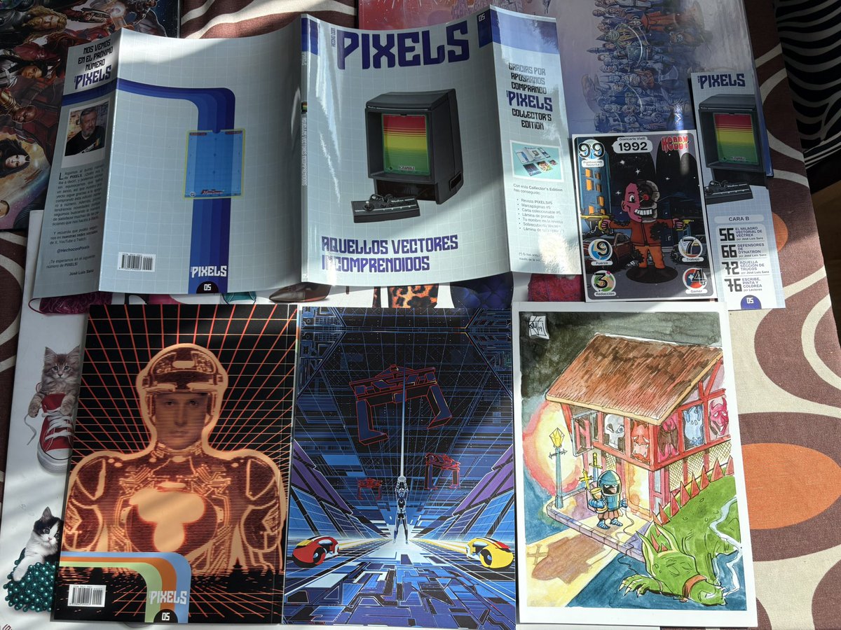 quimerus_es's tweet image. Finalizada la lectura del número 5 de @HechoconPixels donde la lámina de @YedaiJamao nos robó el corazón y disfrutamos mucho del artículo sobre la edición de revistas como MicroHobby tiempo atrás. Muy buen contenido sobre los videojuegos vectoriales, Tron… en buena dirección…