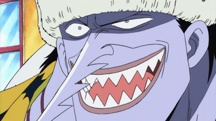 今週のワンピ 魚人の歯はギザギザしていることが多い。 キリンガム聖に