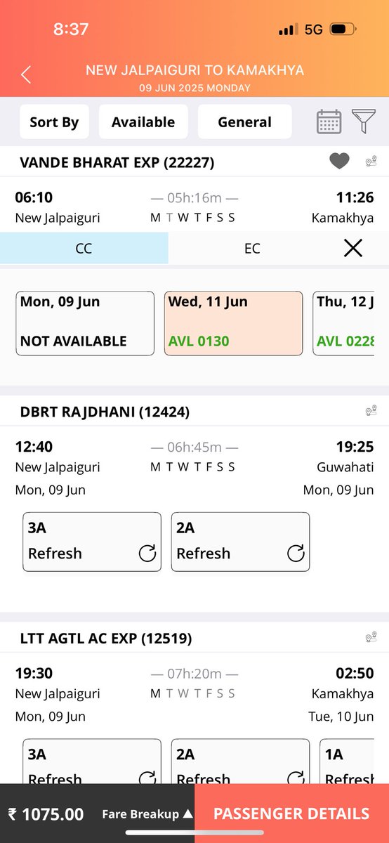 VinaySah86's tweet photo. @IRCTCofficial please help to understand the reason behind difference in fare for To &amp; From same station and same train no. 22227 &amp; 22228? There is difference 150/Ticket i.e huge. @PiyushGoyal https://t.co/r7zyQRAV5m