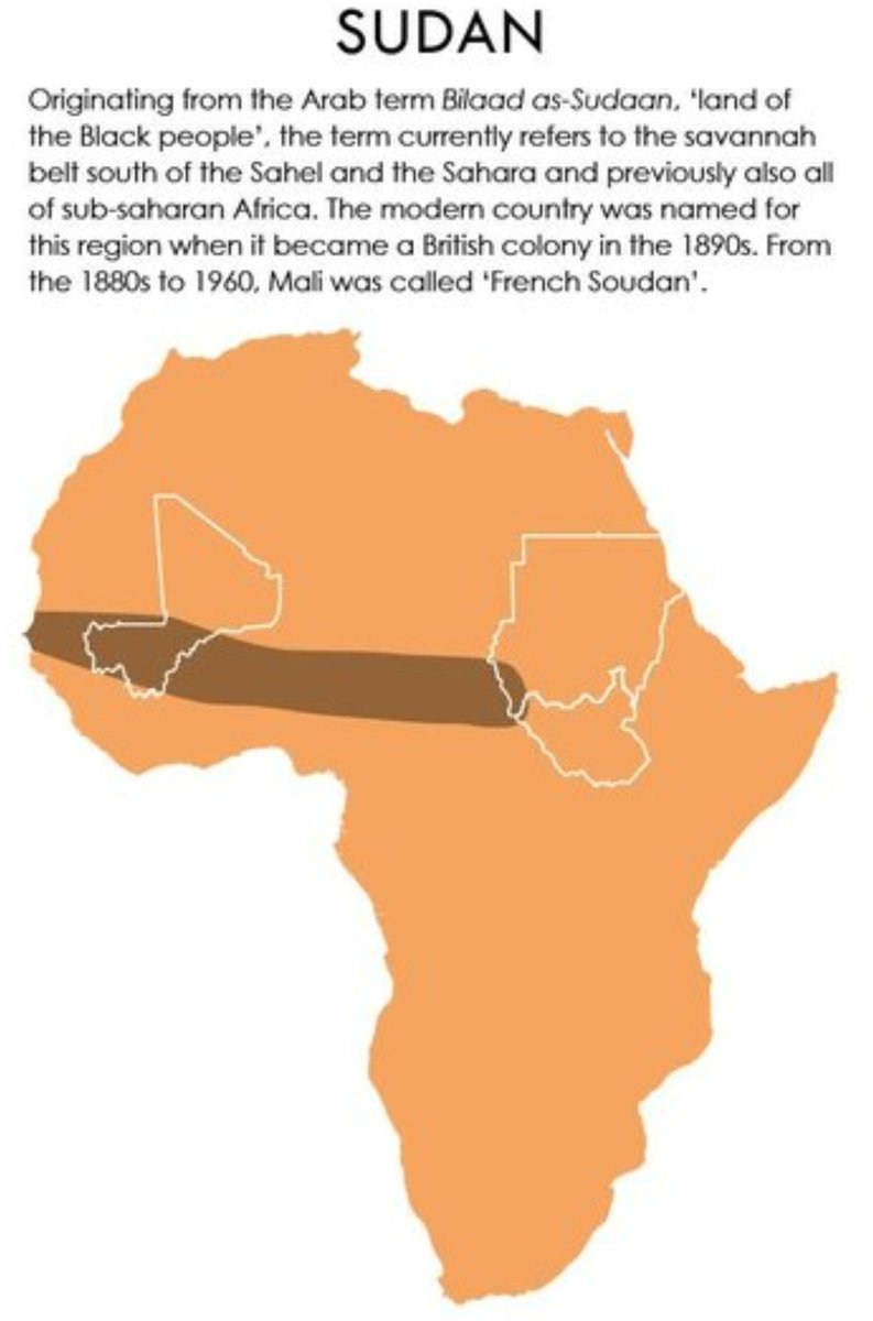 محمد العليقي السناري (@theinvador) on Twitter photo <a href="/MapsAfrican/">African Maps</a> This point is very important!
The name Sudan was given the current country by the British and turkish colonizers, we should change the country's name to a name that represents it's rich history. <a href="/MapsAfrican/">African Maps</a> This point is very important!
The name Sudan was given the current country by the British and turkish colonizers, we should change the country's name to a name that represents it's rich history.