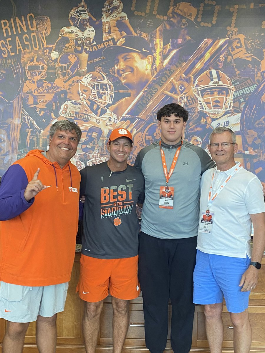 Maxwell Hiller 5⭐️OT (@hillermaxwell) on Twitter photo WOWW!! After and AMAZING conversation with coach Swinney I’m blessed to have EARNED my DREAM OFFER from <a href="/ClemsonFB/">Clemson Football</a>
#AGTG <a href="/CoachMattLuke/">Matt Luke</a> <a href="/carson_cramer/">Carson Cramer</a> <a href="/joshjwall16/">Josh Wall</a> <a href="/mickit50/">Coach Bonner</a> <a href="/CoachMattOrtega/">Matt Ortega</a> <a href="/Football_Cville/">COATESVILLE FOOTBALL</a> <a href="/CoachVWilliams/">Vinny Williams</a> <a href="/sfpalwaysgrind/">SFP GYM</a> WOWW!! After and AMAZING conversation with coach Swinney I’m blessed to have EARNED my DREAM OFFER from <a href="/ClemsonFB/">Clemson Football</a>
#AGTG <a href="/CoachMattLuke/">Matt Luke</a> <a href="/carson_cramer/">Carson Cramer</a> <a href="/joshjwall16/">Josh Wall</a> <a href="/mickit50/">Coach Bonner</a> <a href="/CoachMattOrtega/">Matt Ortega</a> <a href="/Football_Cville/">COATESVILLE FOOTBALL</a> <a href="/CoachVWilliams/">Vinny Williams</a> <a href="/sfpalwaysgrind/">SFP GYM</a>