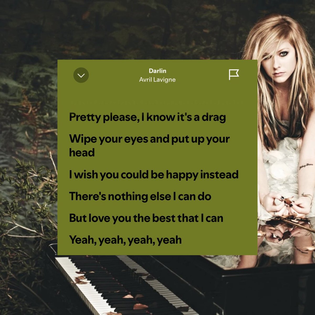 Avril Lavigne or her team may not realize how deeply 'Darlin', from 'Goodbye Lullaby', resonates with her LGBTQIA+ fans. The song has never been performed live. With #PrideMonth underway and Avril asking for setlist suggestions, now might be the time! 🌈🎶