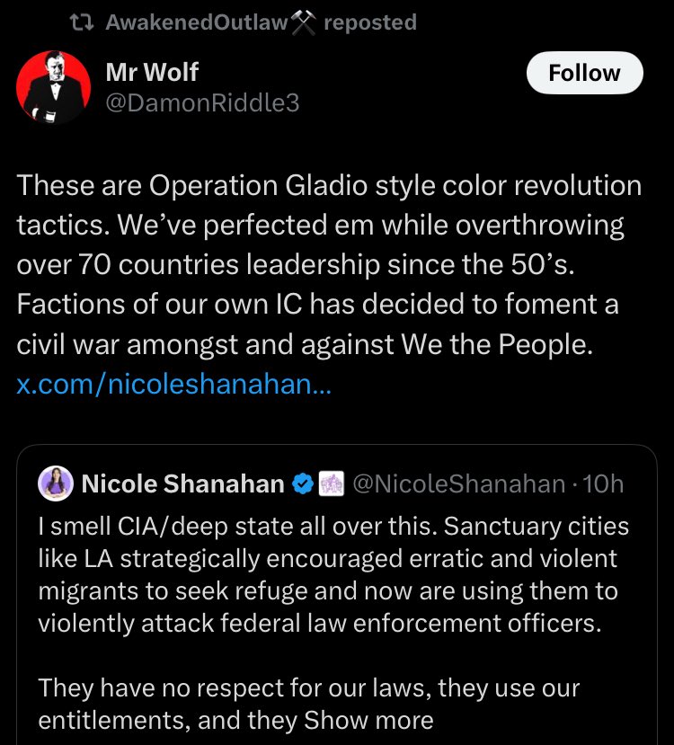 Operation Gladio is never brought up in any of the QDrops. So strange how the Super Secret Spy who knew all the Deep State’s weak points forgot to bring up the sleeper armies inside America waiting to be activated.