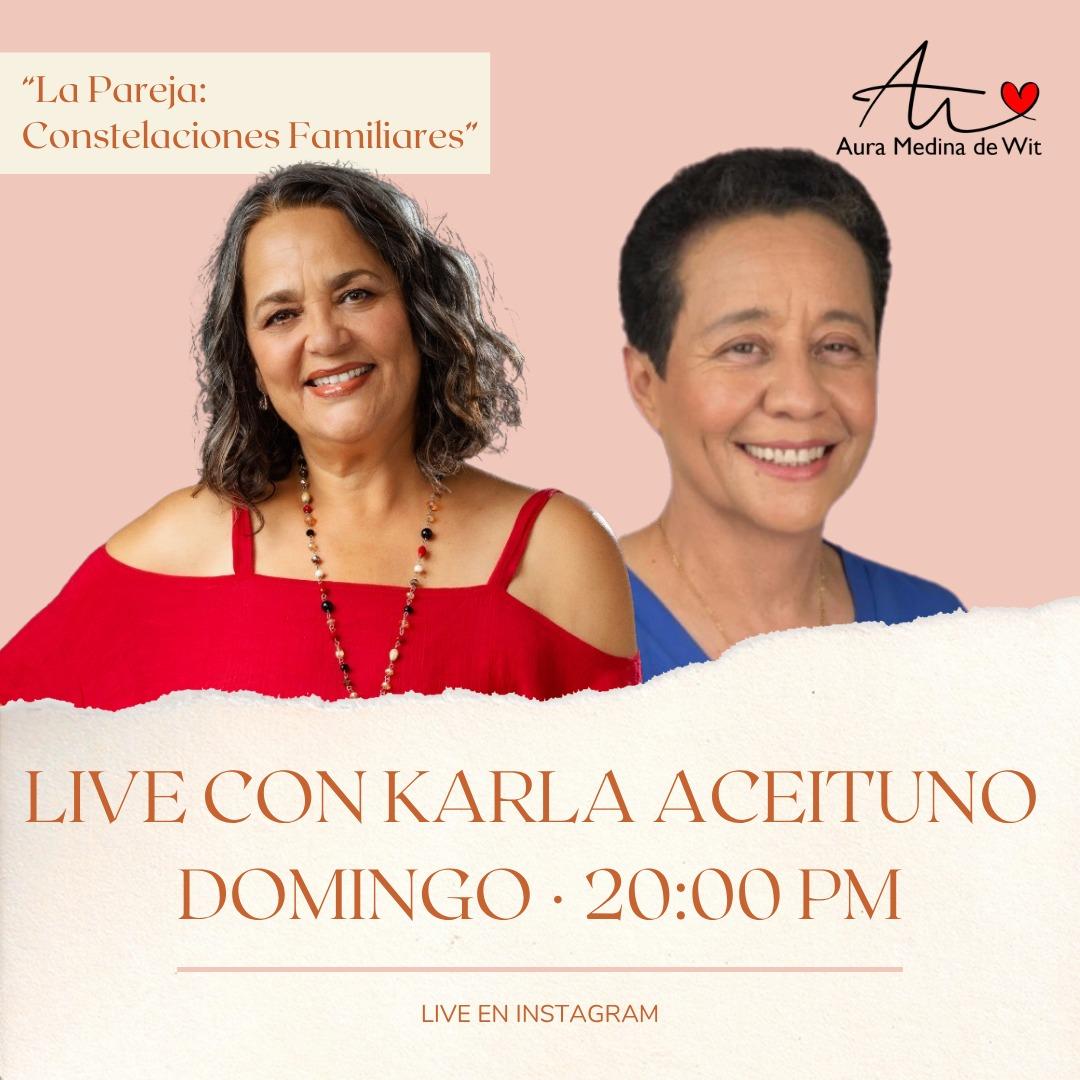 🧬 Este domingo, acompáñanos en un LIVE especial con Karla Aceituno. La Pareja desde las Constelaciones Familiares.
💬 Exploraremos cómo los vínculos familiares influyen en nuestras relaciones de pareja y qué podemos hacer para sanar desde el origen.
@AuraMedinaWit