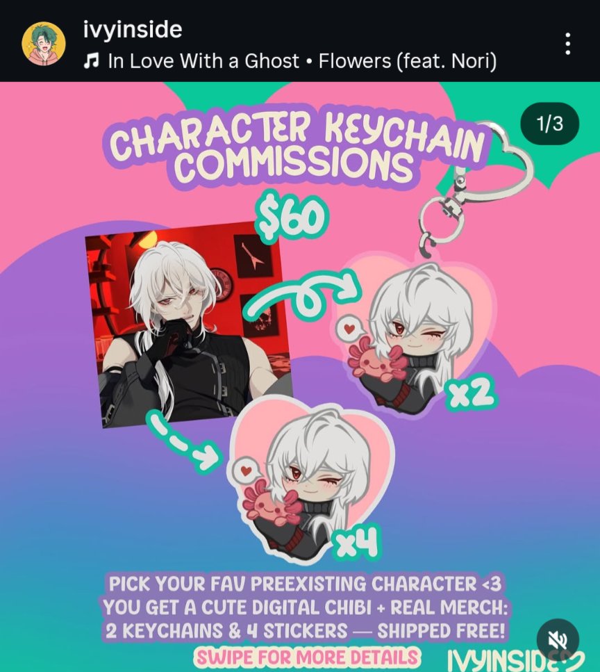 Guyyyys my best friend <a href="/IvyInside/">Ivy</a> is having commissions where you request a character and get some goodies alongside a digital chibi!