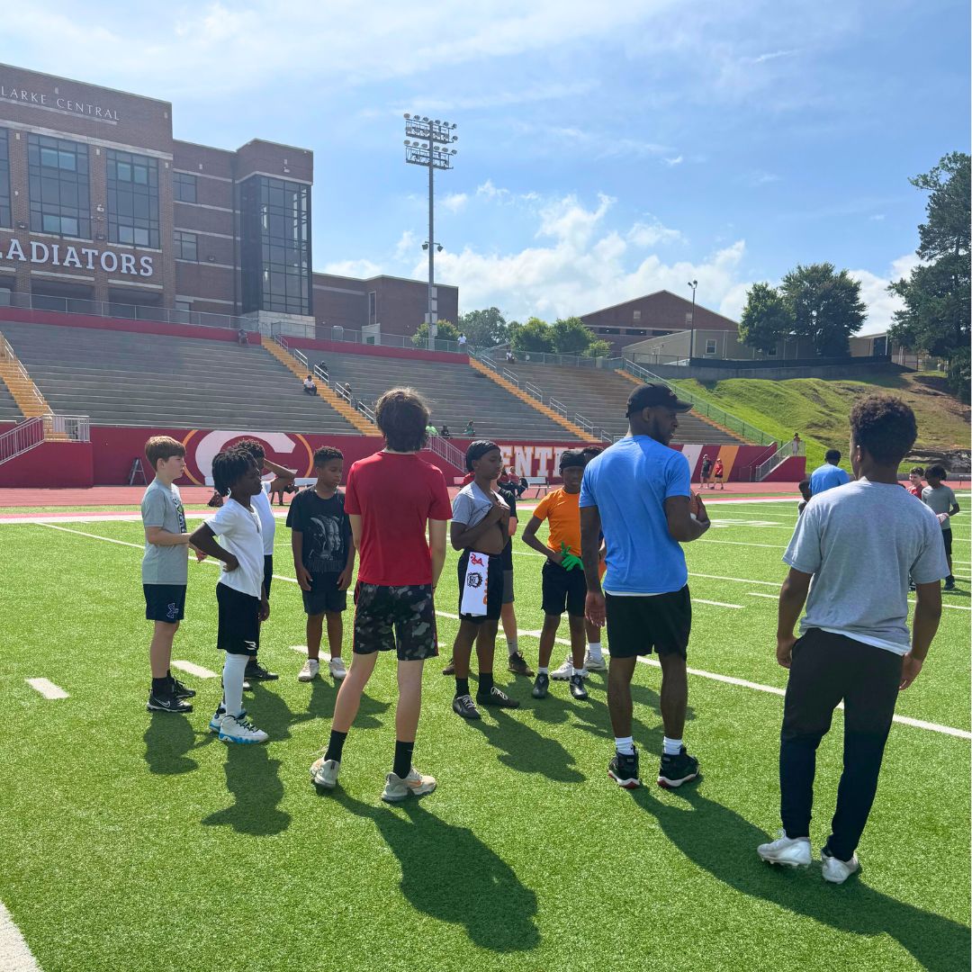 Highlights from the first ALJ Foundation Youth Football &amp; Cheer Camp! Gladiator Athletics was proud to partner with the ALJ Foundation to provide an unforgettable free camp experience for our youth. Huge thanks to everyone who helped make it a success!