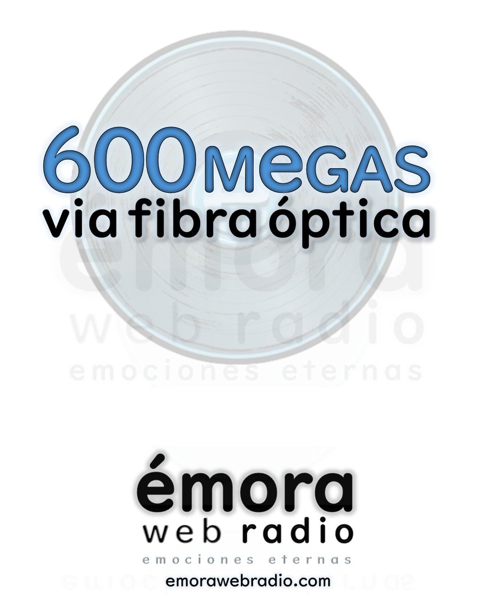 EmoraWebRadio's tweet photo. Mejoramos nuestra conexión a internet para que disfrutes la radio sin cortes y en la más Alta Fidelidad! #ÉmoraRadio https://t.co/0rs4mNr9kK https://t.co/sDQR4W3Itc