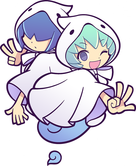 nlmediarama's tweet photo. Happy Birthday to the cute ghost from Puyo Puyo, Yu &amp; Rei!

#Yu #Rei #PuyoPuyo https://t.co/hchtN61wzK