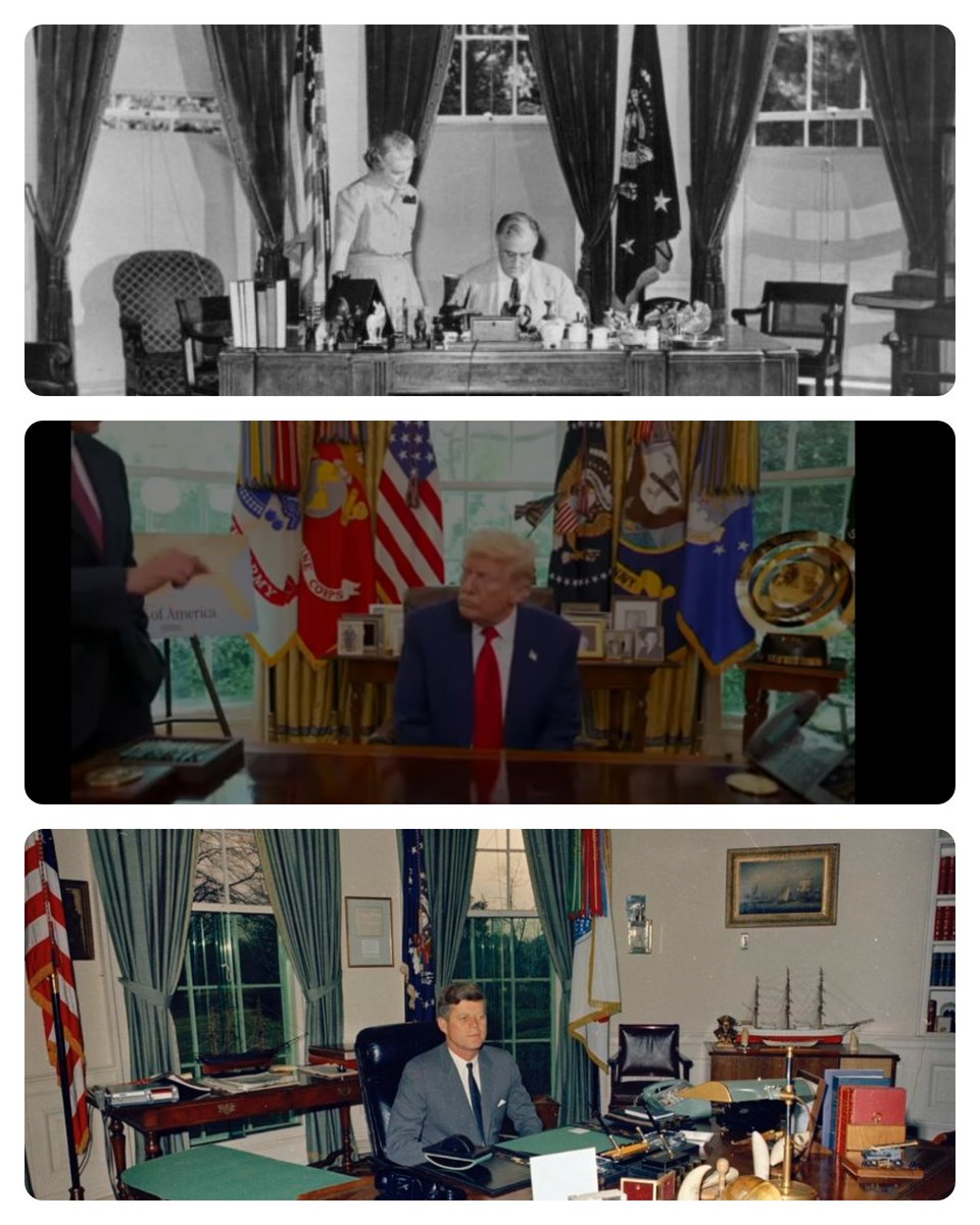 rettob's tweet image. With some exceptions, US  presidents have largely kept the battle flags out of the Oval Office.Their decisions even follow a  Chickenhawk-style pattern: The more closely a president has been involved with the military, the less likely he is to make a military-flag display. #Trump