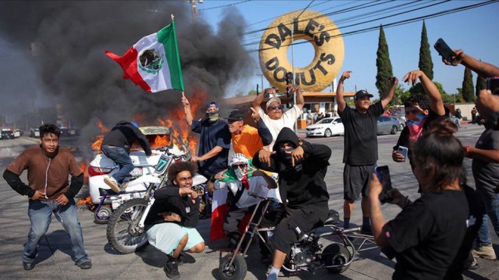Every single person in this photo can be charged and prosecuted by the Department of Justice under statutes used by Democrats against January 6th protesters.

Do it.