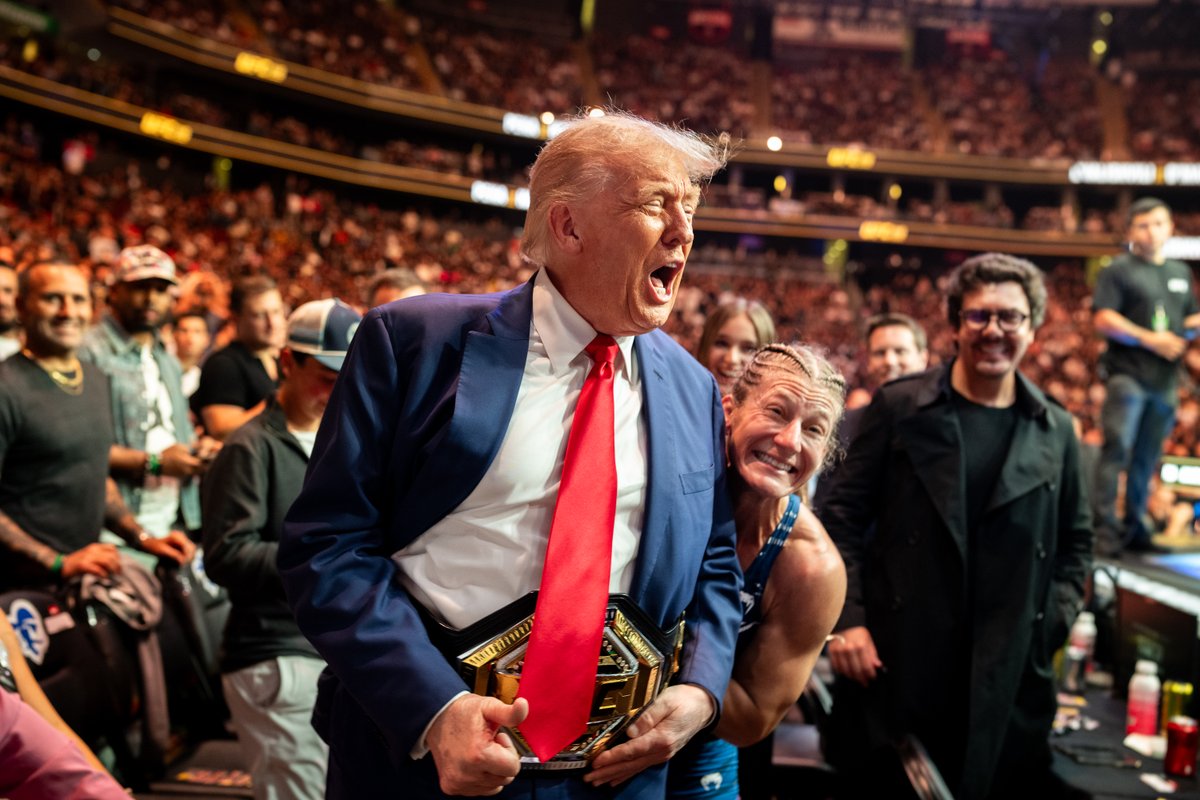 President Donald J. Trump at @UFC 316 🇺🇸🦅 @DanaWhite