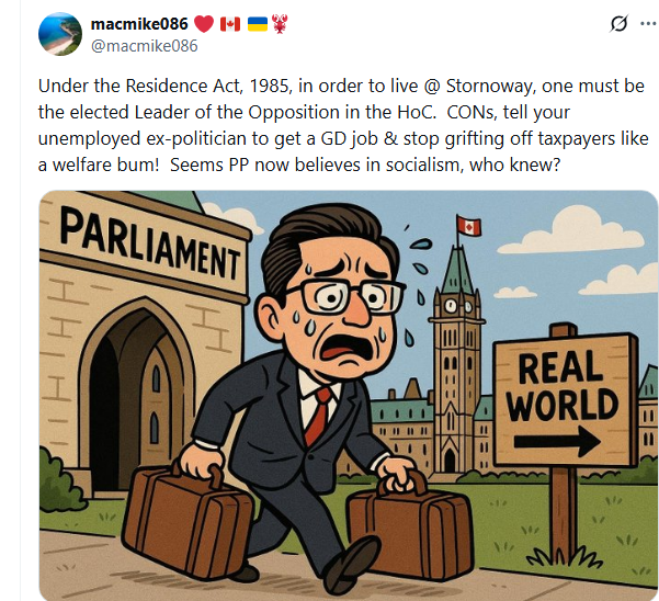 <a href="/AndreeAnn_QC/">AndréeAnn🇨🇦</a> Hy PP, pack your bags, douchebag.  You have no business living @ Stornoway @ taxpayers' expense.  After 21 years, it's time for you to grow up, find a real job, and stop living off the public teat.