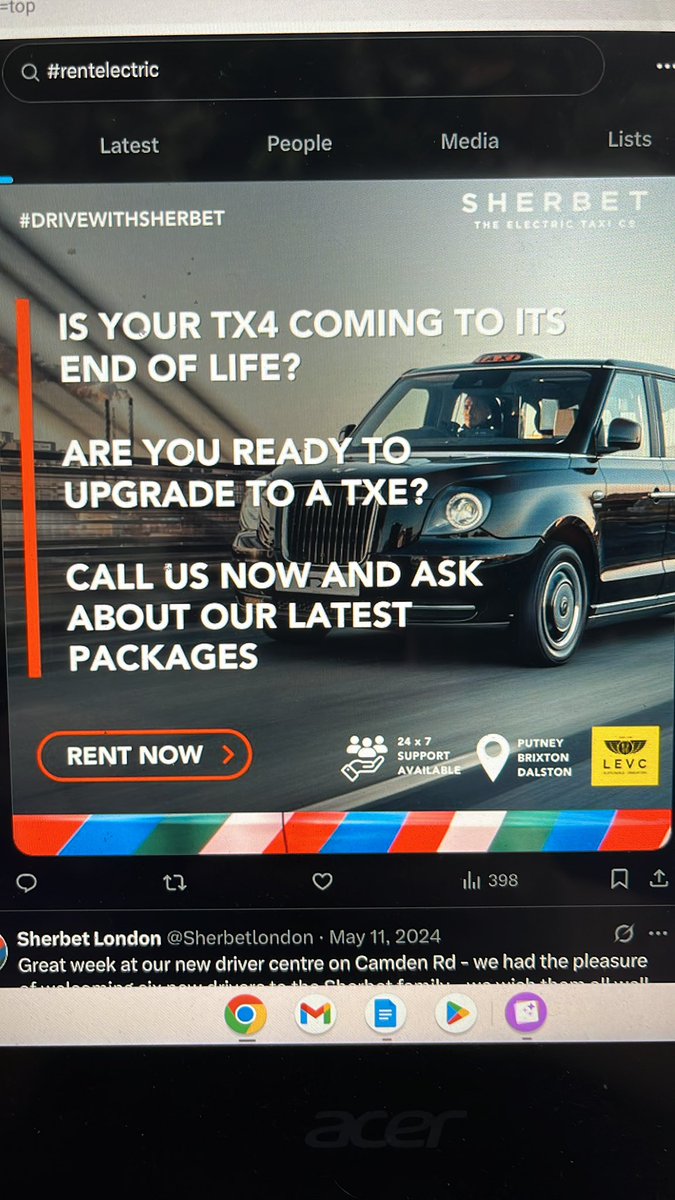 Looking to Rent a TXE?
Experience Gold Standard Rentals with exceptional customer service and unmatched 24/ 7 support &amp; backup.

Collect your TXE from:
•Camden Driver Hub (East)
•Putney Bridge Taxi Centre (West)

Rental Offers Available – 

For more info please call 02039483315