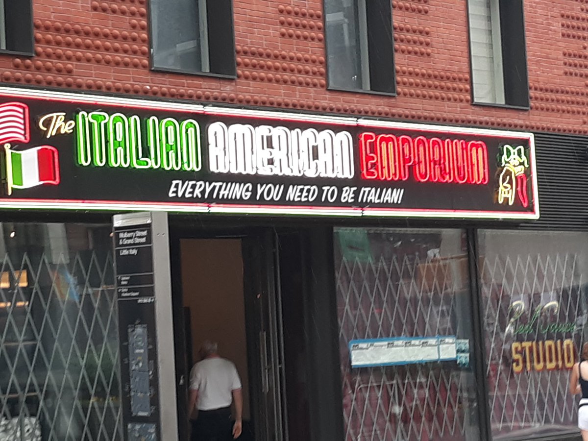 The new Italian American store on Mulberry Street in Lower Manhattan. A radio/podcast studio is inside.